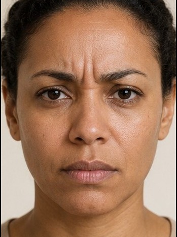 Before Botox — frown lines